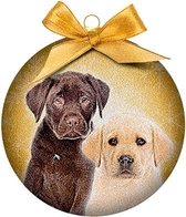 Ornament frosted Retriever puppies