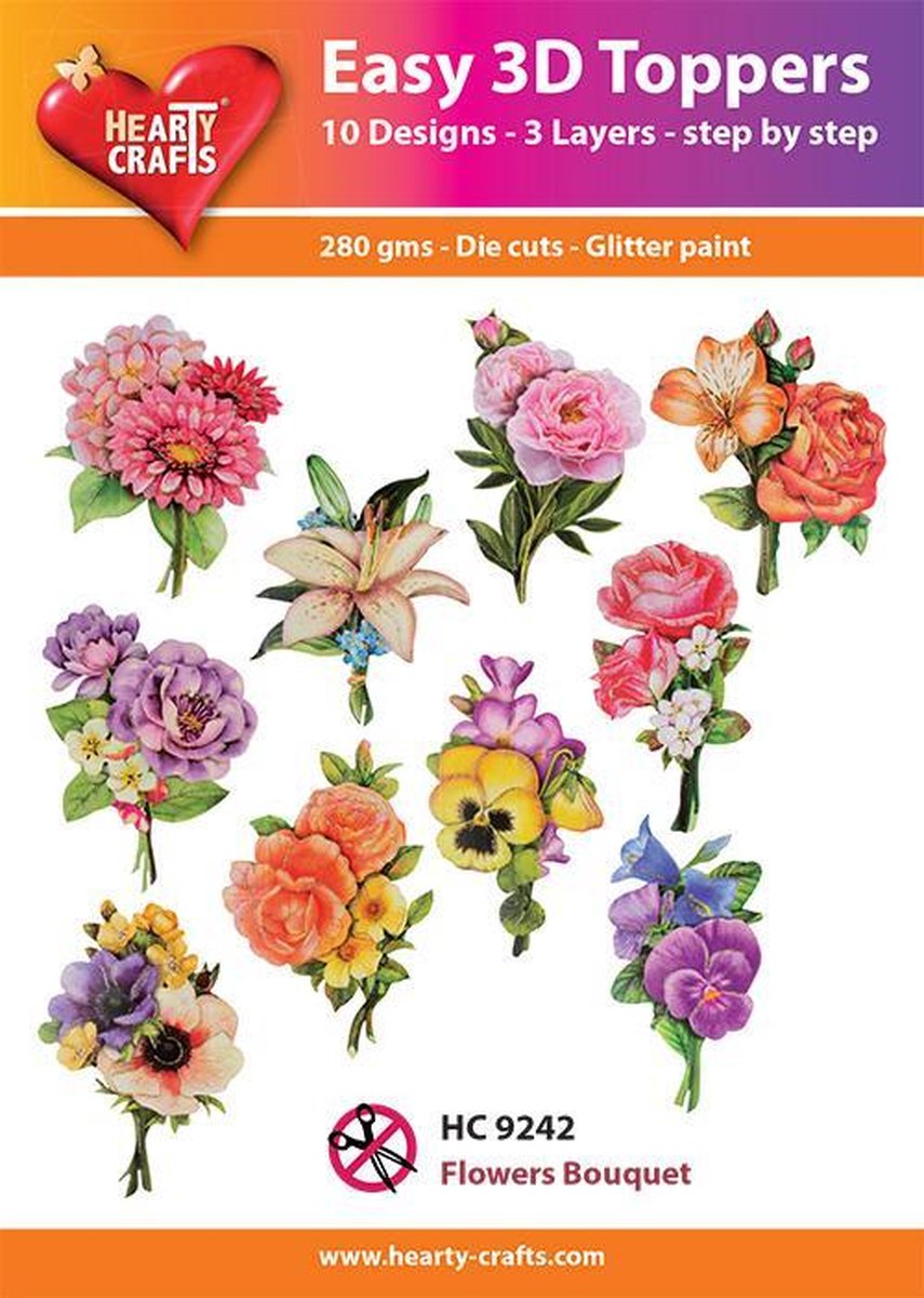 Easy 3D Topper Bloemen Bouquet