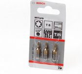 Bosch Bitskaart maxgrip tx8 blister van 3 bits