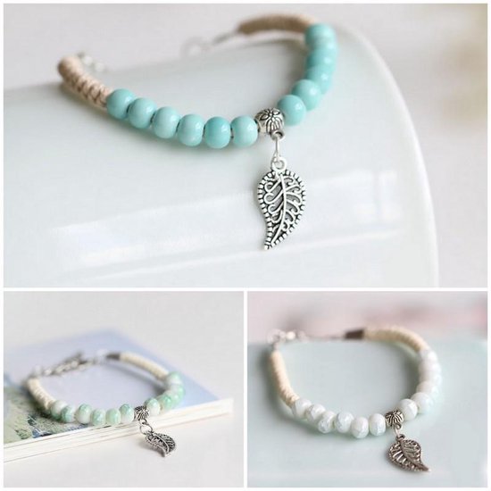 Armbandenset | 3 delig | kralenarmband met hanger