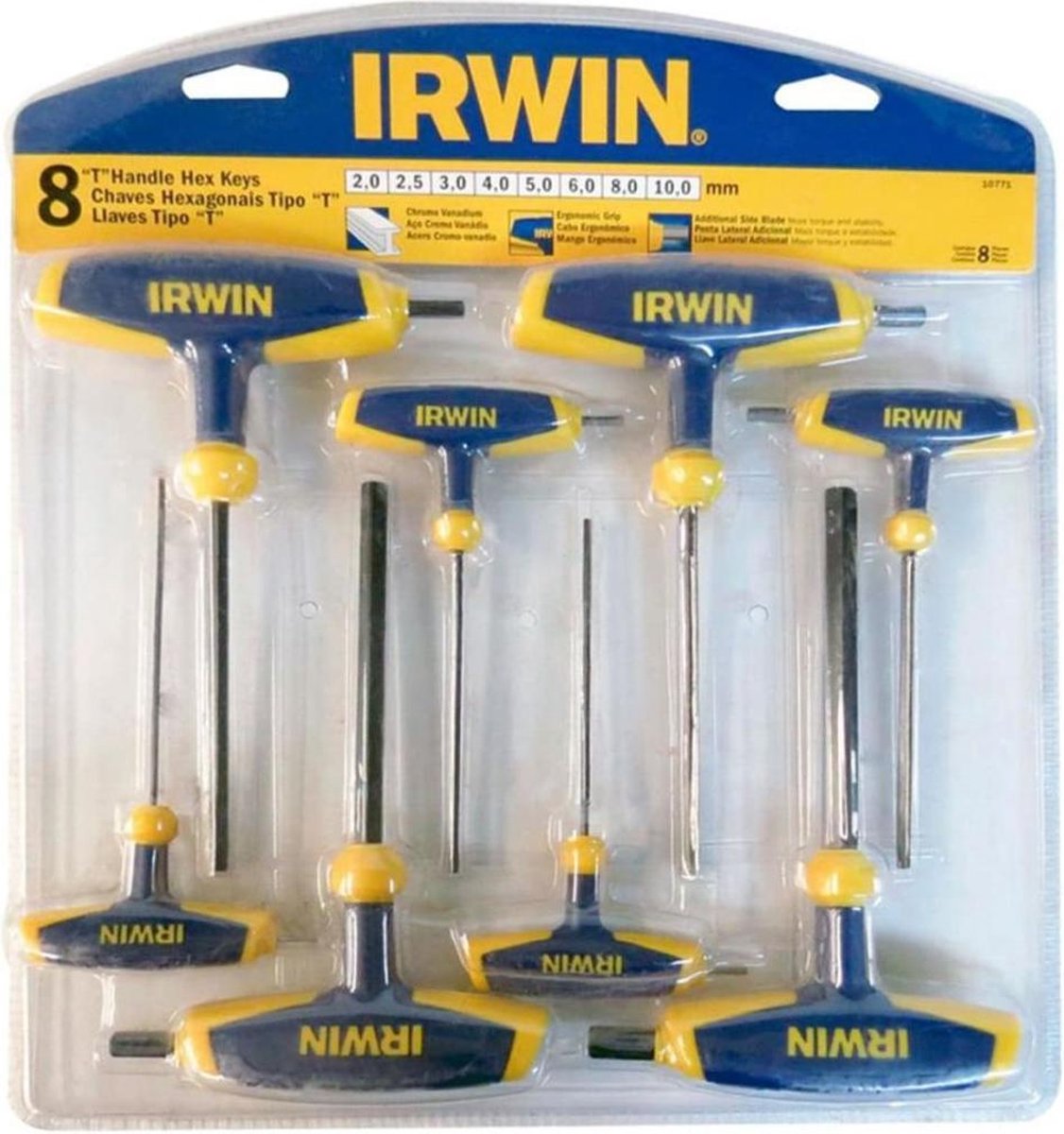 Irwin T-greep Inbussleutel Sets Hex Key T 8Pc 2Mm-10Mm - T10771