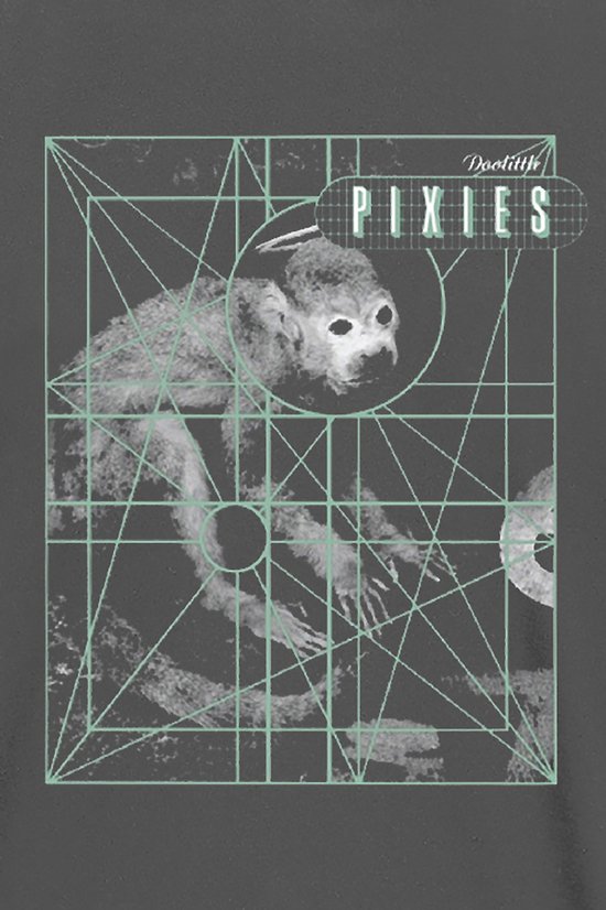 Tshirt Homme Pixies -XL- Monkey Grid Grijs