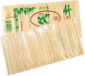 Sateprikkers - 100x - bamboe hout - 20 cm - barbecue spiezen - satestokjes