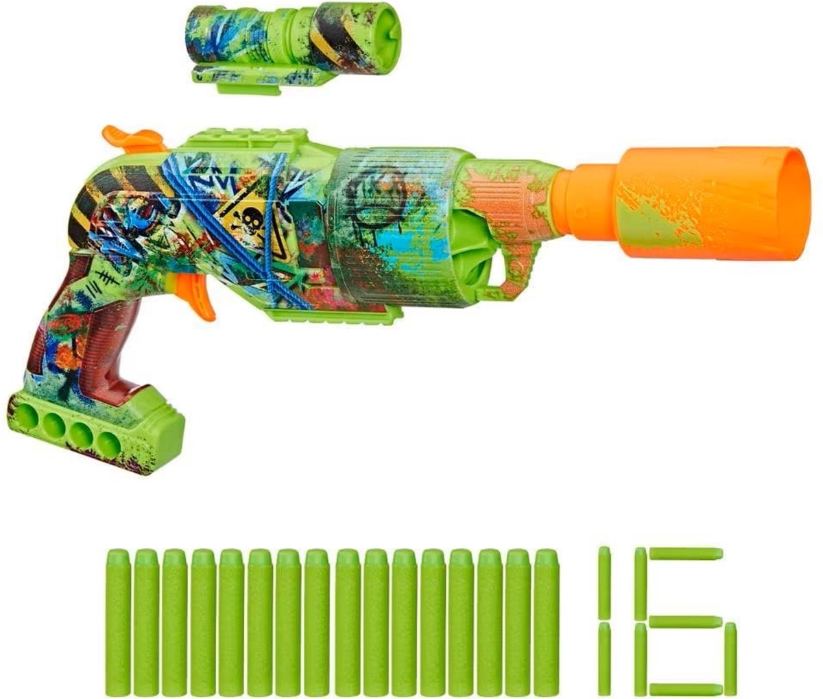 NERF Zombie Driller - Blaster, 16 Nerf Elite-darts — afbeelding 3