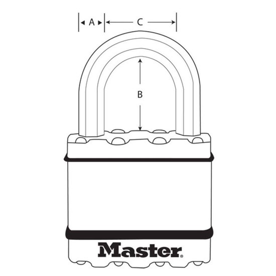 MasterLock Excell® Hangslot - Gelamineerd Staal - Koper - Weersbestendig - 45 mm - 2 stuks - M1BEURT - MasterLock