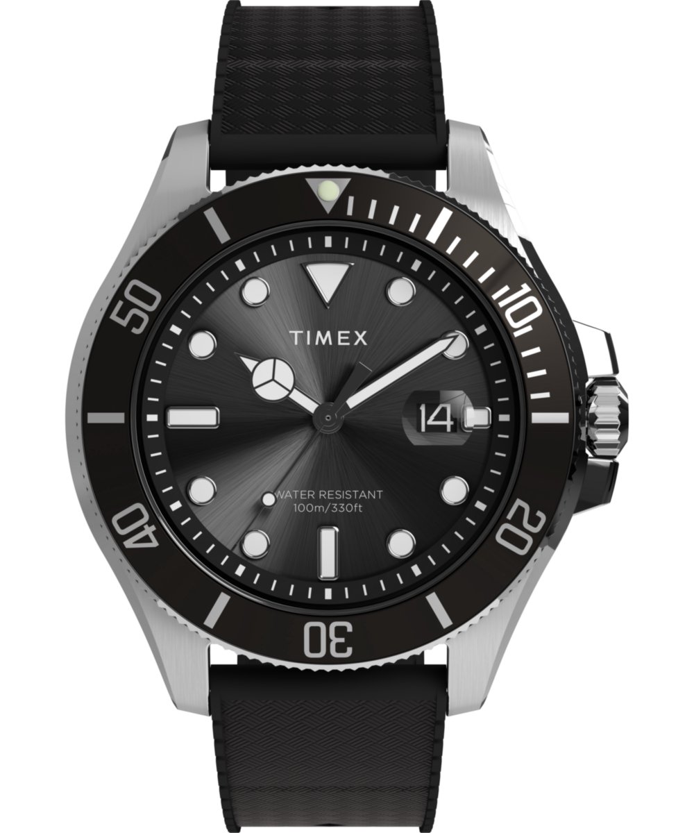 Timex Harborside Coast TW2Y09200 Horloge - Rubber - Zwart - Ø 42 mm
