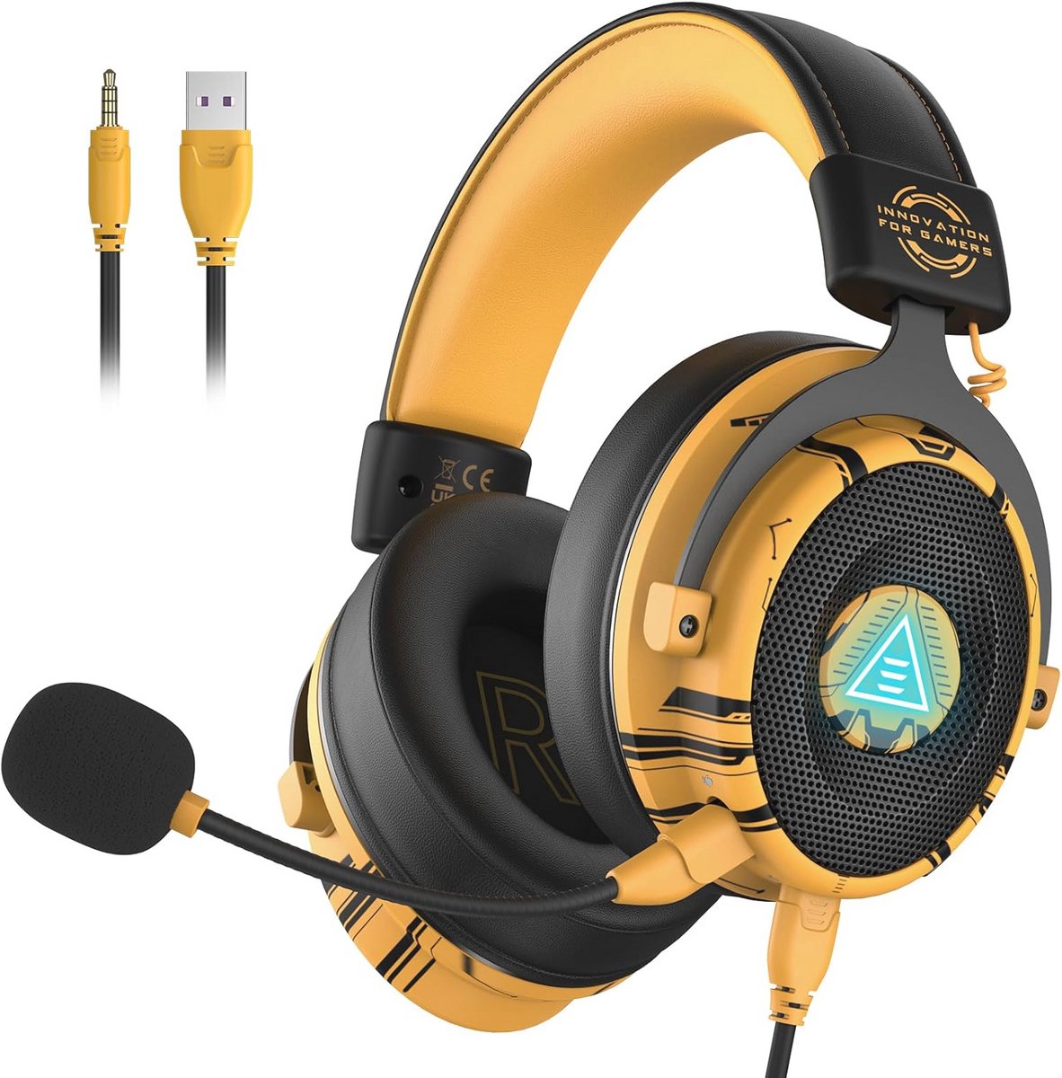 Gaming Headset met 7.1 Surround Sound en Ruisonderdrukking voor PC, Mac, Switch, PS4, PS5 en Xbox