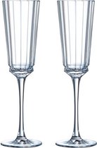 Flûte à Champagne Cristal d'Arques Macassar - 17 cl - Coffret cadeau - 2 pièces