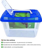 Bol.com Plastic Aquarium met blauwe deksel - 23 liter aanbieding