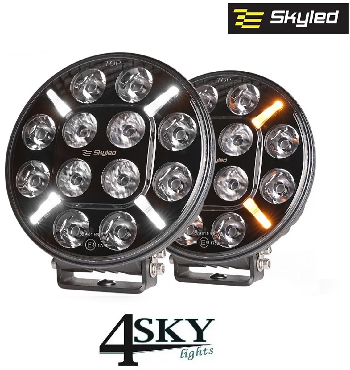 Jupiter+ 7X Led verstraler met positielicht wit/amber powerboost 7.200 lumen