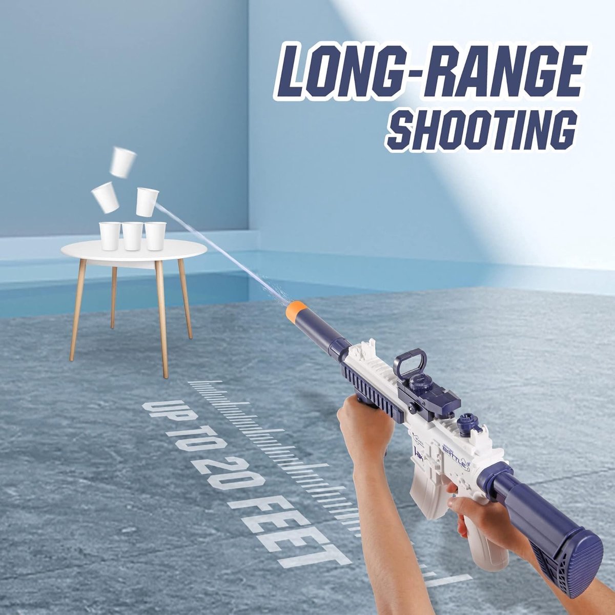 Waterpistool elektrisch - Automatisch waterpistool - Zomer speelgoed - Watergevecht - Super Soaker - Oplaadbaar waterpistool - Kinderplezier - Waterpret - Strand speelgoed - Tuinspeelgoed - Elektrisch speelgoed - Waterbattle - Outdoor fun - Vakanties — afbeelding 5