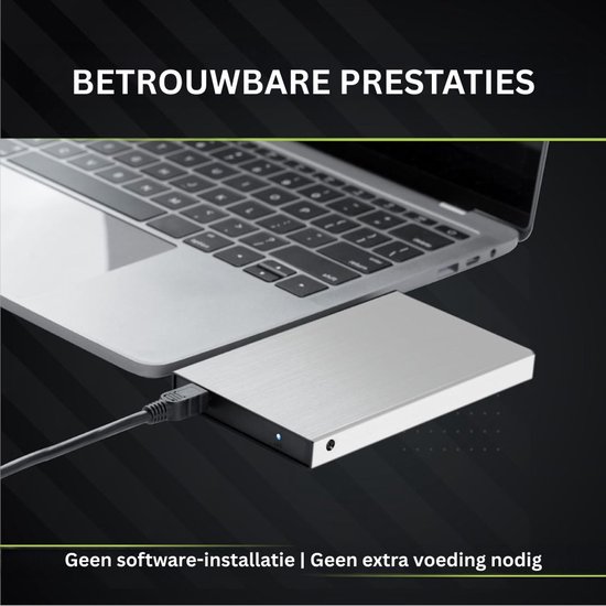 CRLYN® Harde Schijf Extern - Draagbare - 500GB Opslag - Zilver van Merkloos — afbeelding 5