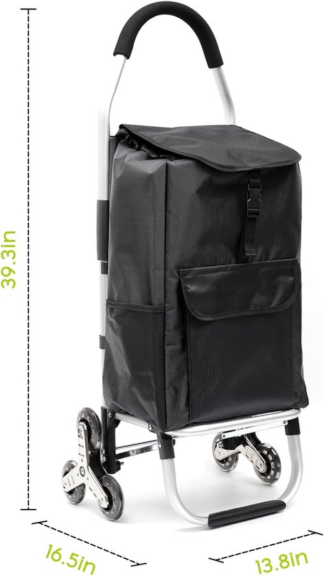 SONGMICS Caddie de Courses Pliable avec Compartiment Isotherme