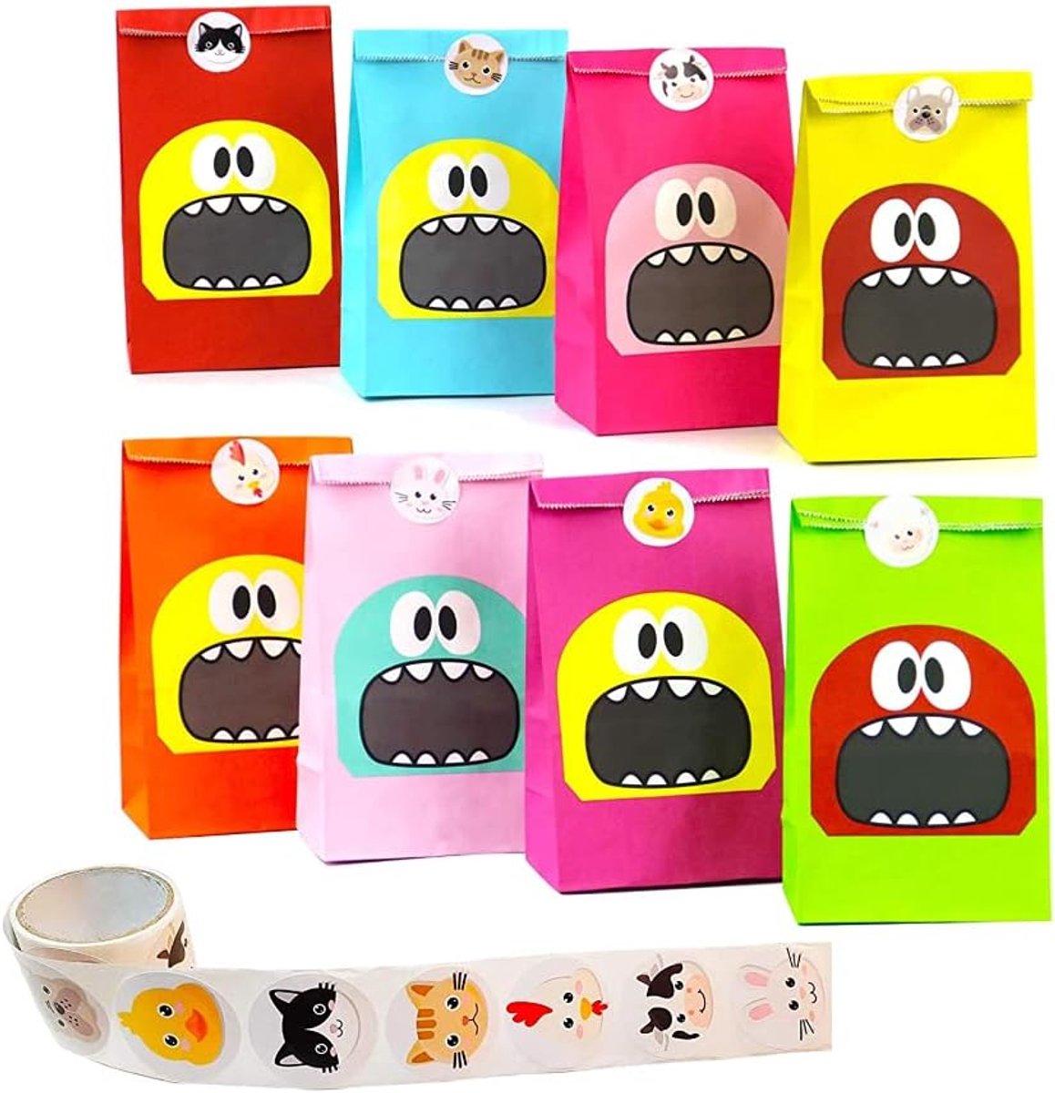 40 snoepzakjes voor kinderverjaardagsfeestjes - Papieren cadeauzakjes voor monstergeschenken