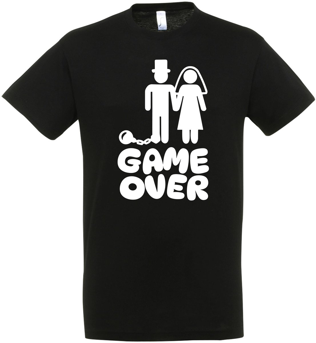 Game Over T-shirt - Vrijgezellen Feest - Vrijgezellen T-shirt - Bachelor Party - Vrijgezel - Bier Drinken - Vrijgezellenoutfit - Cadeau Man - Maat L