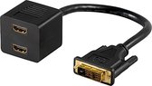 DVI-D Dual Link (m) - 2x HDMI (v) splitter - 0,10 meter