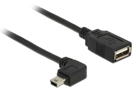 Delock - Kabel USB mini Stecker gewinkelt - USB 2.0-A Buchse | bol.com