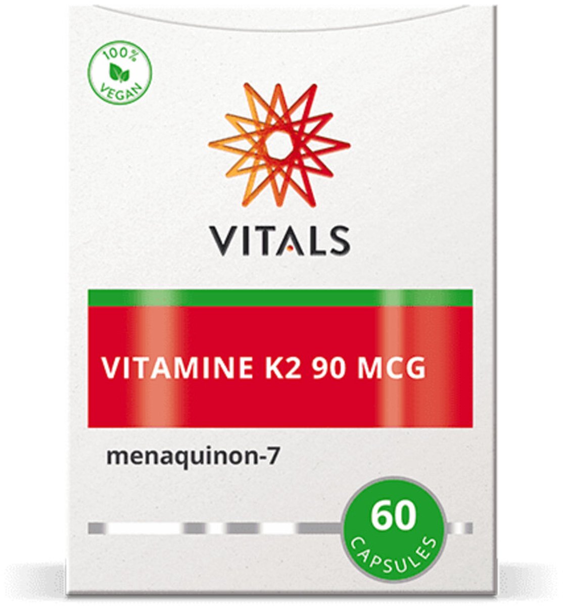 Goedkoopste 2x Vitals Vitamine K2 90mcg 60 capsules