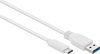 USB-C naar USB-A kabel - USB3.0 - tot 2A / wit - 0,20 meter