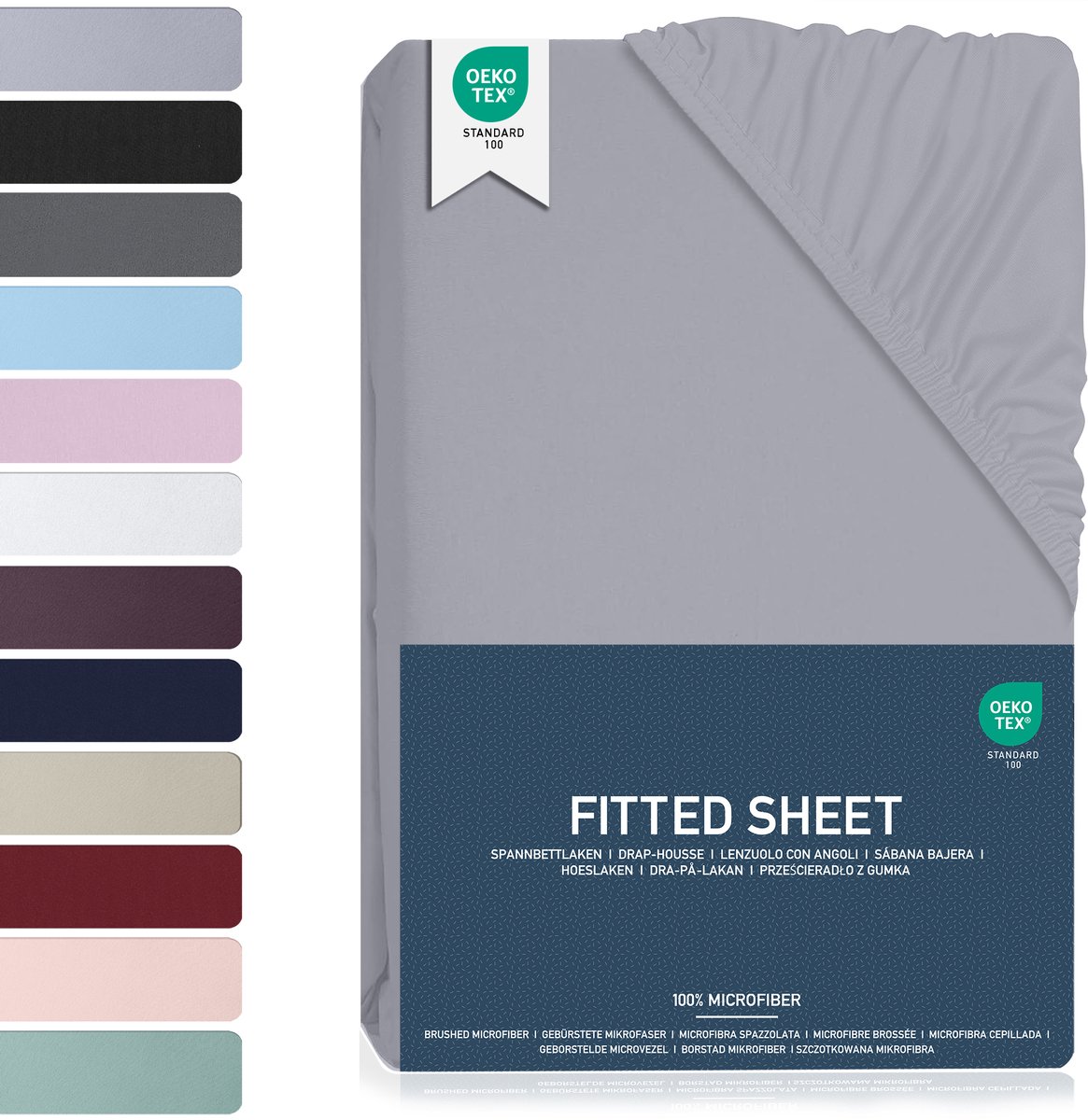BARBONS hoeslaken 160x200 - 35 cm Matrashoogte - Rondom Elastiek - Geborsteld Microvezel