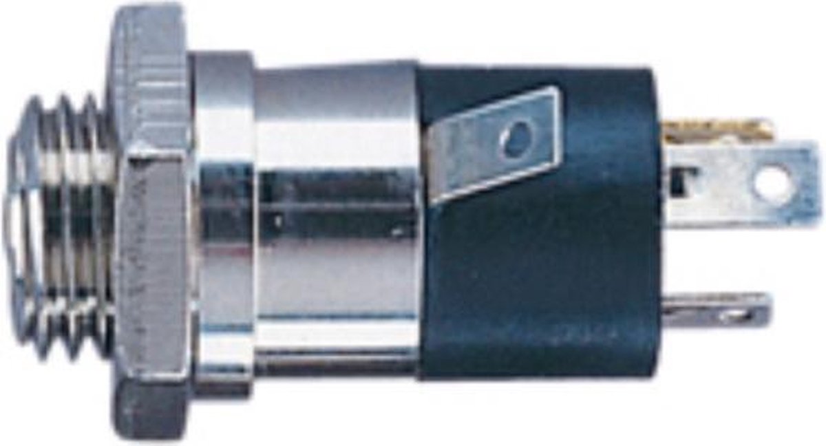 3,5mm Jack (v) inbouw connector - metaal/plastic - 4 soldeerpunten (Nexus)
