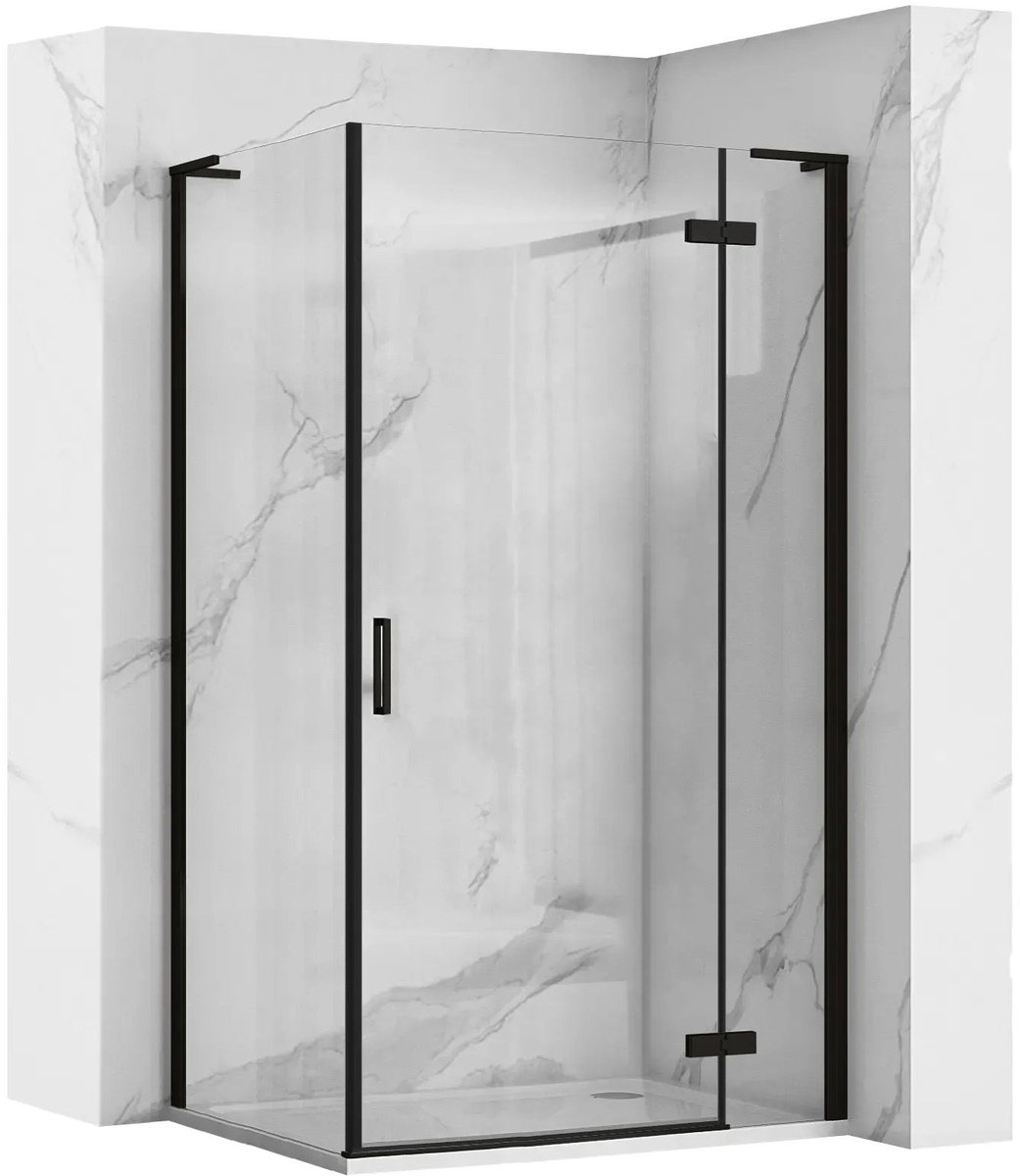 Rea Hugo - Douchecabine - Zwart - 100X90 Rechthoek - 100X90X200,5Cm