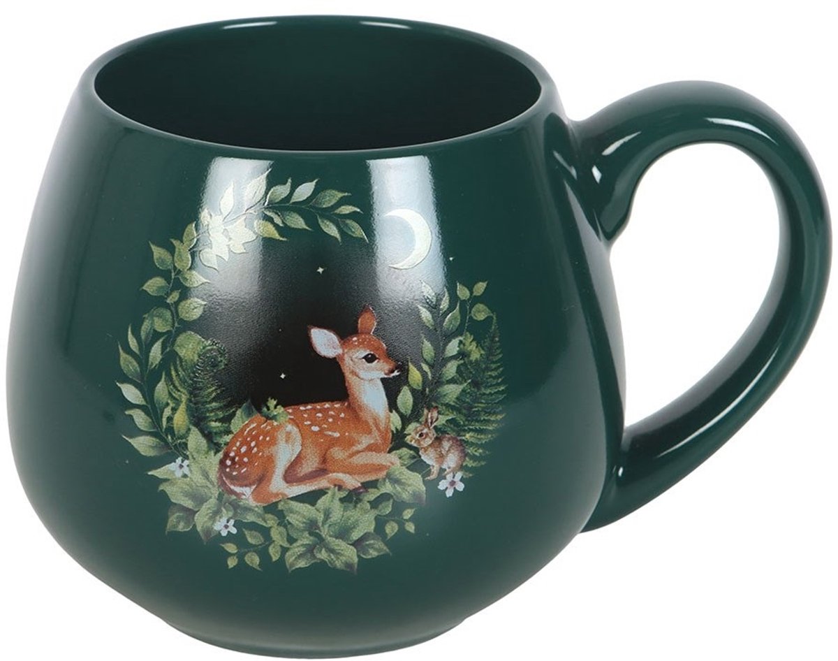 Something Different - Green Fawn Rounded Mok/beker - Groen