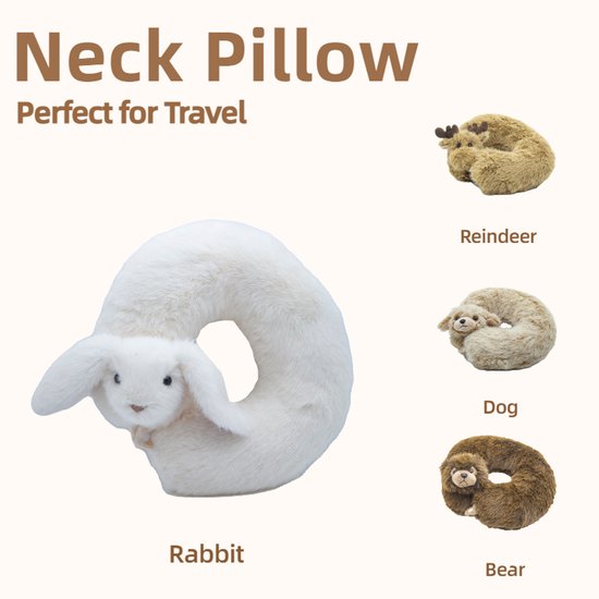 Cute Since 1999 Nekkussen met Kunffel - Konijn Nekkussen Voor Thuis en Onderweg - Nekkussen voor jongens & meisjes - Ultiem Comfort van Merkloos — afbeelding 2