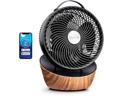 Clean Air Optima® CA-403 Smart - Wood Design Circulator Ventilator - Extreem stil! 10dB - BLDC motor - Slaapmodus - Aerodynamisch Vormgegeven - Automatische Oscillatiefunctie
