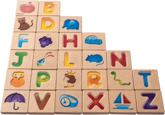 Thumbnail van een extra afbeelding van het spel Plan Toys Alphabet A-Z (reliëf)