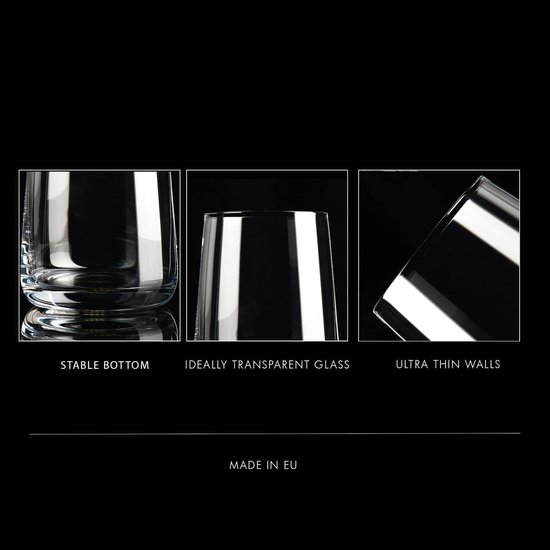 Lot De 4 Verres Krosno Infinity - 490ml - Design Moderne Et élégant Pour Toutes Vos Boissons