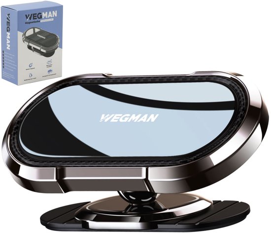 Wegman Telefoonhouders Auto Magnetisch - Dashboard - OffRoad & Drempel Proof - 360º Draai en kantelbaar - Magneet GSM Houder Auto - Mobiel Houder