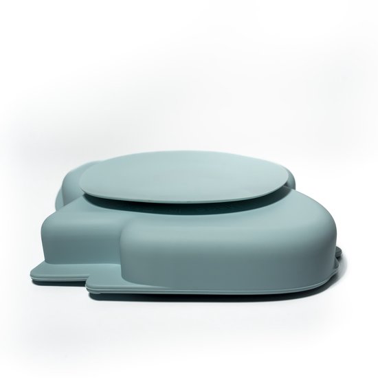 Mabebi - Vakjesbord - Siliconen kinderbord met zuignap - Eetbord - Verdeelbord - Olifant Blauw van Mabebi — afbeelding 5