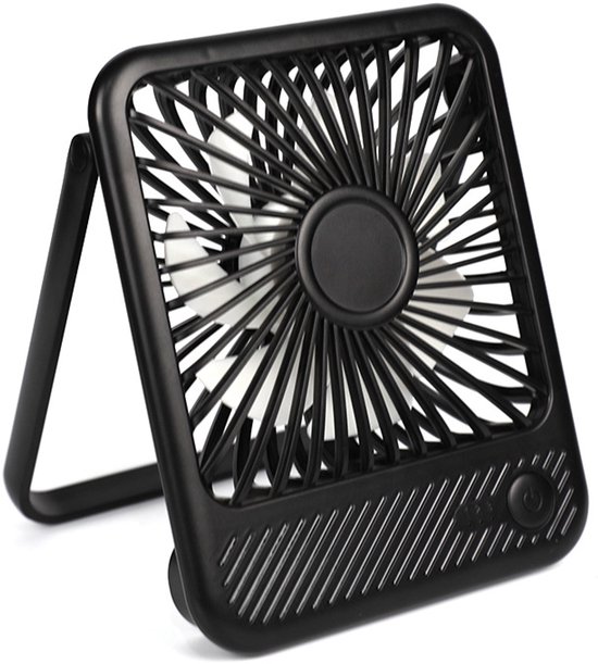 USB bureauventilator 5 inch, stil, 3 snelheden, 180° verstelbaar, compacte persoonlijke ventilator met sterke luchtstroom