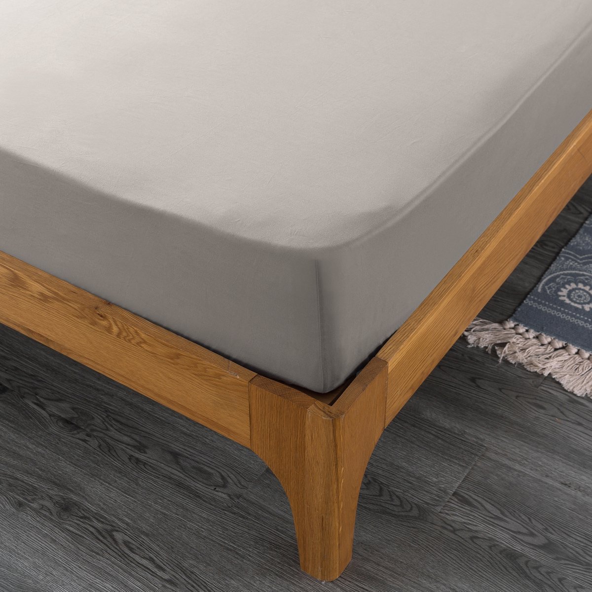 Luxe Hoeslaken 90x200 cm – Zachte & Ademend Katoen – Perfecte Pasvorm – Anti-Allergisch & Strijkvrij – Beige