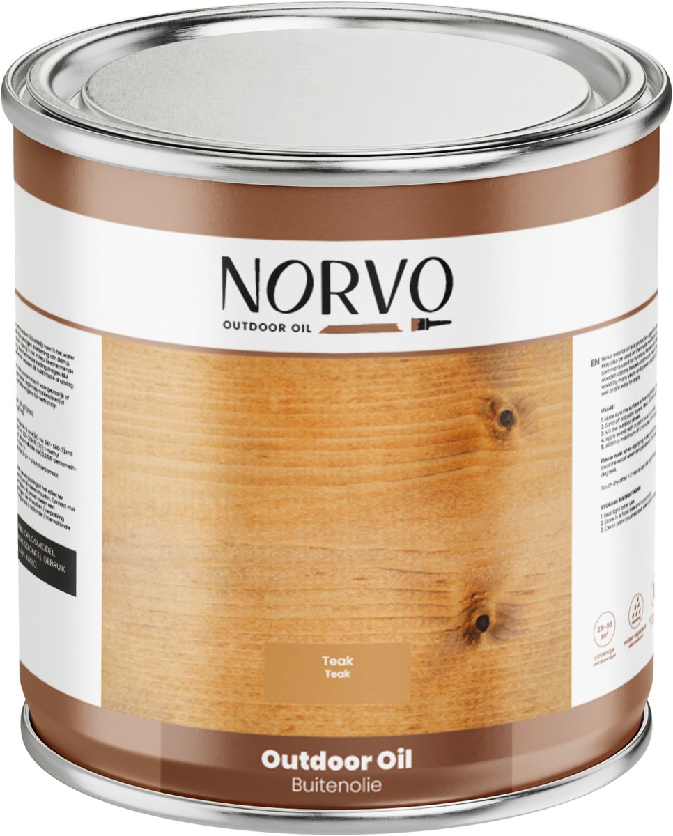 Wovar Norvo | Outdoor Oil Teak 3 liter | Per Stuk