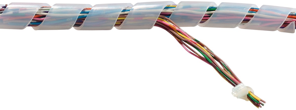 Kortpack - Spiraalband 24mm breed - SRPE-6-0 - Bereik 21-150mm - Wit - 10 meter per verpakking - Kabelmantel - Op Maat te Knippen - (099.6111)