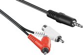 Câble de connexion audio Goobay Cinch / Jackplug [2X Cinch-Plug Cinch-Coupler - 1X Jackplug Male 3,5 Mm] 1,50 M Noir
