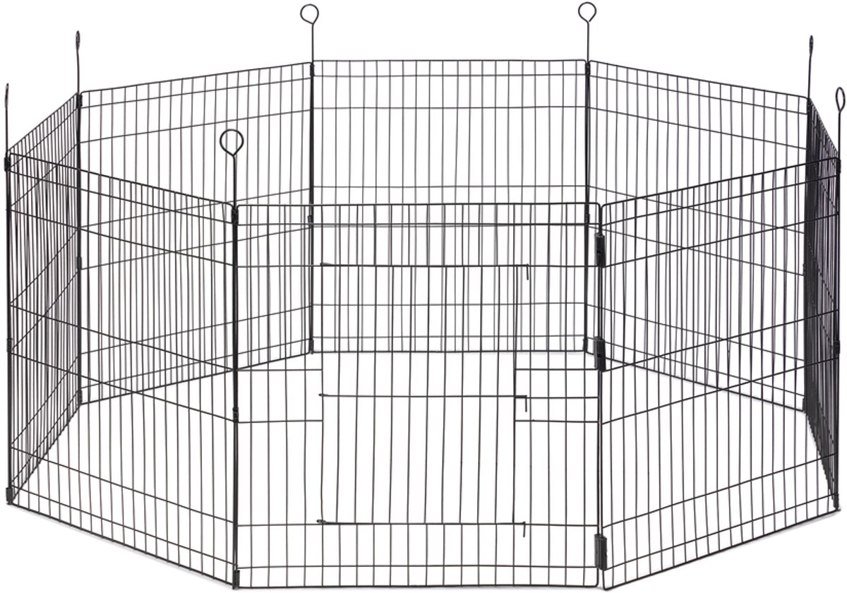 Beeztees Simi konijnenren - XL - knaagdierenren met Deur - 8 Panelen - Paneel 58x62 cm - Dia 155 cm