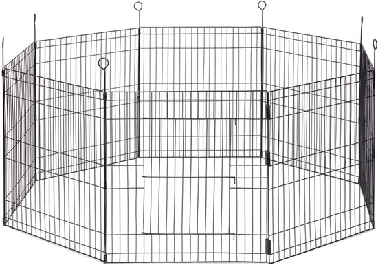 Beeztees Simi - Knaagdier- en konijnenren - XL - met Deur - 8 Panelen - Paneel 58x62 cm - Dia 155 cm