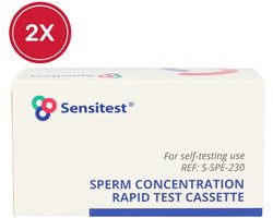 2 stuks Vruchtbaarheidstest Man - Spermatest Zelftest voor Thuis - Sperma Testkit - Sperm Test