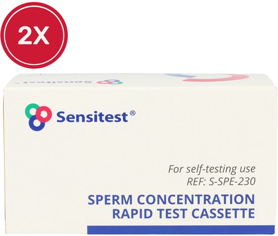 2 stuks Vruchtbaarheidstest Man - Spermatest Zelftest voor Thuis - Sperma Testkit - Sperm Test