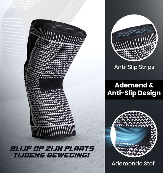 Genouillère KANGKA taille M – Protège-genou pour le Sport, l'arthrite, le ménisque et les blessures – Genouillère de compression avec coussinet antidérapant et gel – Unisexe