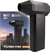 FBT125 Mini - Super Power Turbo Fan Luchtpistool - Stofblazer - BBQ Blazer Accesoires - 3 Standen - 100.000 RPM - Windkracht van 150 km/u - 125 GR stuwkracht - Air duster - USB-C Oplaadbaar - Turbo jet fan - Zwart