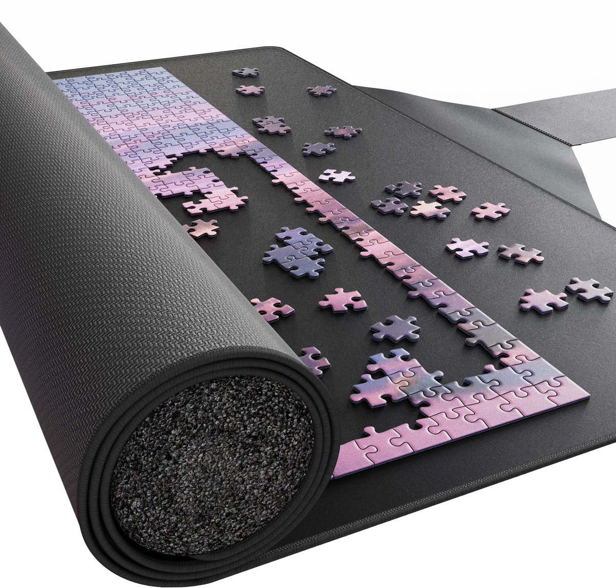Puzzlup 1500 - Puzzelmat Neopreen tot en met 1500 stukjes - Zelfsluitend & Antislip - Portapuzzle met Geschenkverpakking- 66 x 120 cm