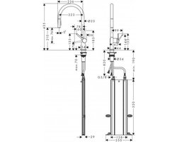 Hansgrohe M54 - Talis keukenkraan met uittrekbare handdouche, sBox, RVS look 72801800