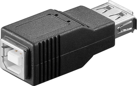 USB-A (v) - USB-B (v) adapter - USB2.0 / zwart