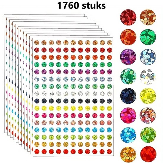 1760 Glinsterende Acryl Diamant Stickers