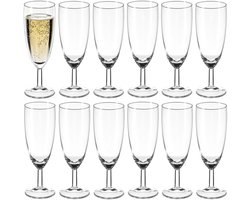 Secret de Gourmet Champagneglazen Conical - 12x stuks - prosecco/cava glazen - 150 ml