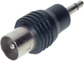 3,5mm Jack mono (m) - Coax IEC (m) adapter